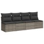 Gartenmöbel-Set 9-teilig mit grauen Polstern aus synthetischem Rattan von , Gartensets - Ref: Foro24-3266790, Preis: 558,83 €...