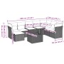 Gartenmöbel-Set 9-teilig mit grauen Polstern aus synthetischem Rattan von , Gartensets - Ref: Foro24-3266790, Preis: 558,83 €...