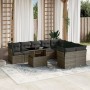 Gartensofa-Set, 10-teilig, mit grauen Polstern aus synthetischem Rattan von , Gartensets - Ref: Foro24-3266840, Preis: 623,20...