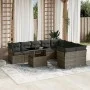 Gartensofa-Set, 10-teilig, mit grauen Polstern aus synthetischem Rattan von , Gartensets - Ref: Foro24-3266840, Preis: 619,24...