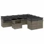 Gartensofa-Set, 10-teilig, mit grauen Polstern aus synthetischem Rattan von , Gartensets - Ref: Foro24-3266840, Preis: 619,24...
