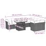 Gartensofa-Set, 10-teilig, mit grauen Polstern aus synthetischem Rattan von , Gartensets - Ref: Foro24-3266840, Preis: 619,24...