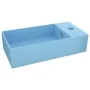 Light blue ceramic sink with overflow by vidaXL, Sinks - Ref: Foro24-146989, Price: 74,56 €, Discount: %