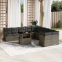 Garden sofa set 11 pieces and gray synthetic rattan cushions by , Garden sets - Ref: Foro24-3266880, Price: 677,16 €, Discoun...