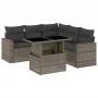 Gartenmöbel-Set 6-teilig mit grauen Polstern aus synthetischem Rattan von , Gartensets - Ref: Foro24-3267270, Preis: 406,97 €...