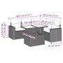 6-piece garden furniture set with gray synthetic rattan cushions by , Garden sets - Ref: Foro24-3267270, Price: 407,73 €, Dis...
