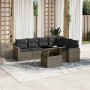 Gartensofa-Set, 7-teilig, mit grauen Polstern aus synthetischem Rattan von , Gartensets - Ref: Foro24-3267300, Preis: 464,49 ...