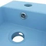 Light blue ceramic sink with overflow by vidaXL, Sinks - Ref: Foro24-146989, Price: 74,56 €, Discount: %