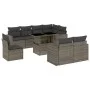 Garden furniture set 9 pieces and gray synthetic rattan cushions by , Garden sets - Ref: Foro24-3267410, Price: 606,84 €, Dis...