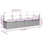 Garden furniture set 9 pieces and gray synthetic rattan cushions by , Garden sets - Ref: Foro24-3267410, Price: 606,84 €, Dis...