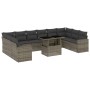 Set de sofás de jardín 11 pzas y cojines ratán sintético gris de , Conjuntos de jardín - Ref: Foro24-3267520, Precio: 672,93 ...