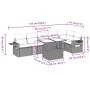 Gartensofa-Set, 7-teilig, mit grauen Polstern aus synthetischem Rattan von , Gartensets - Ref: Foro24-3267920, Preis: 462,47 ...