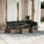 Set of garden sofas and cushions 8 pieces synthetic rattan gray by , Garden sets - Ref: Foro24-3268070, Price: 503,63 €, Disc...