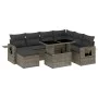 Set of garden sofas and cushions 8 pieces synthetic rattan gray by , Garden sets - Ref: Foro24-3268070, Price: 503,63 €, Disc...