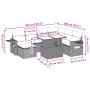 Set of garden sofas and cushions 8 pieces synthetic rattan gray by , Garden sets - Ref: Foro24-3268070, Price: 518,94 €, Disc...