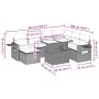 Set of garden sofas and cushions 8 pieces synthetic rattan gray by , Garden sets - Ref: Foro24-3268070, Price: 503,63 €, Disc...