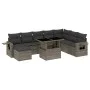 Gartenmöbel-Set 9-teilig mit grauen Polstern aus synthetischem Rattan von , Gartensets - Ref: Foro24-3268100, Preis: 559,94 €...