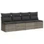 Garden furniture set 9 pieces and gray synthetic rattan cushions by , Garden sets - Ref: Foro24-3268100, Price: 559,94 €, Dis...