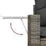 Garden furniture set 9 pieces and gray synthetic rattan cushions by , Garden sets - Ref: Foro24-3268100, Price: 559,94 €, Dis...