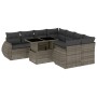 Set de muebles de jardín 9 pzas y cojines ratán sintético gris de , Conjuntos de jardín - Ref: Foro24-3268430, Precio: 610,52...
