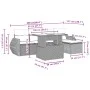 Gartenmöbel-Set 6-teilig mit grauen Polstern aus synthetischem Rattan von , Gartensets - Ref: Foro24-3268500, Preis: 406,16 €...