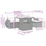 Gartenmöbel-Set 6-teilig mit grauen Polstern aus synthetischem Rattan von , Gartensets - Ref: Foro24-3268500, Preis: 404,93 €...