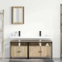 Juego de muebles de baño 3 pcs Marrón 80 x 30 x 60 cm