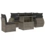 6-piece garden furniture set with gray synthetic rattan cushions by , Garden sets - Ref: Foro24-3268540, Price: 437,95 €, Dis...