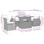 Gartenmöbel-Set 6-teilig mit grauen Polstern aus synthetischem Rattan von , Gartensets - Ref: Foro24-3268540, Preis: 437,97 €...