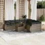 Garden sofa set 10 pieces with gray synthetic rattan cushions by , Garden sets - Ref: Foro24-3268760, Price: 707,12 €, Discou...