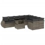 Garden sofa set 10 pieces with gray synthetic rattan cushions by , Garden sets - Ref: Foro24-3268760, Price: 708,66 €, Discou...