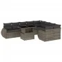 Garden sofa set 10 pieces with gray synthetic rattan cushions by , Garden sets - Ref: Foro24-3268760, Price: 707,12 €, Discou...