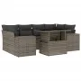 7-piece garden sofa set with gray synthetic rattan cushions by , Garden sets - Ref: Foro24-3269020, Price: 494,73 €, Discount: %