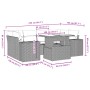 7-piece garden sofa set with gray synthetic rattan cushions by , Garden sets - Ref: Foro24-3269020, Price: 488,36 €, Discount: %
