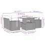 7-piece garden sofa set with gray synthetic rattan cushions by , Garden sets - Ref: Foro24-3269020, Price: 494,73 €, Discount: %