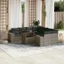 Gartenmöbel-Set 9-teilig mit grauen Polstern aus synthetischem Rattan von , Gartensets - Ref: Foro24-3269060, Preis: 604,06 €...