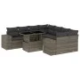 Gartenmöbel-Set 9-teilig mit grauen Polstern aus synthetischem Rattan von , Gartensets - Ref: Foro24-3269060, Preis: 604,06 €...