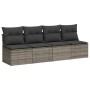 Gartenmöbel-Set 9-teilig mit grauen Polstern aus synthetischem Rattan von , Gartensets - Ref: Foro24-3269060, Preis: 597,28 €...
