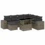 Set of garden sofas and cushions 8 pieces synthetic rattan gray by , Garden sets - Ref: Foro24-3269330, Price: 529,07 €, Disc...