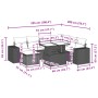 Gartensofa-Set und Kissen, 8-teilig, aus grauem Kunst-Rattan. von , Gartensets - Ref: Foro24-3269330, Preis: 528,38 €, Rabatt: %