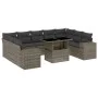 Gartensofa-Set, 10-teilig, mit grauen Polstern aus synthetischem Rattan von , Gartensets - Ref: Foro24-3269370, Preis: 651,06...