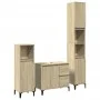 Badezimmermöbel-Set 3-teilig aus Eichenholz-Sonoma-Sperrholz. von , Badezimmermöbel - Ref: Foro24-3282654, Preis: 180,90 €, R...
