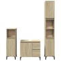 3-piece bathroom furniture set made of Sonoma oak plywood. by , Bathroom furniture - Ref: Foro24-3282654, Price: 184,97 €, Di...