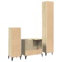 3-piece bathroom furniture set made of Sonoma oak plywood. by , Bathroom furniture - Ref: Foro24-3282654, Price: 184,97 €, Di...