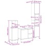3-piece bathroom furniture set made of Sonoma oak plywood. by , Bathroom furniture - Ref: Foro24-3282654, Price: 184,97 €, Di...