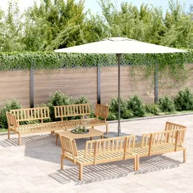 Set of 5-piece garden pallet sofas made of solid acacia wood by , Outdoor sofas - Ref: Foro24-3209318, Price: 603,20 €, Disco...