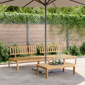 Central garden pallet sofas 2 units solid acacia wood by , Outdoor sofas - Ref: Foro24-3209307, Price: 221,30 €, Discount: %