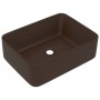 Matte dark brown ceramic luxury washbasin 41x30x12 cm by vidaXL, Sinks - Ref: Foro24-147050, Price: 61,87 €, Discount: %
