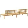 Central garden pallet sofas 2 units solid acacia wood by , Outdoor sofas - Ref: Foro24-3209307, Price: 221,30 €, Discount: %