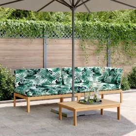 Set de sofás de palets de jardín y cojines 3 pzas madera acacia de , Sofás de exterior - Ref: Foro24-3209324, Precio: 422,56 ...